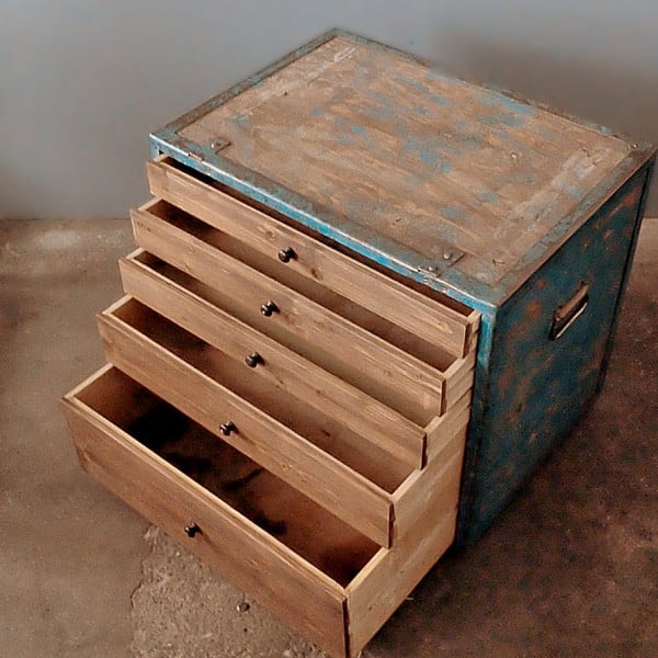 Vintage Schubladenschrank - industriemöbel, industriedesign möbel